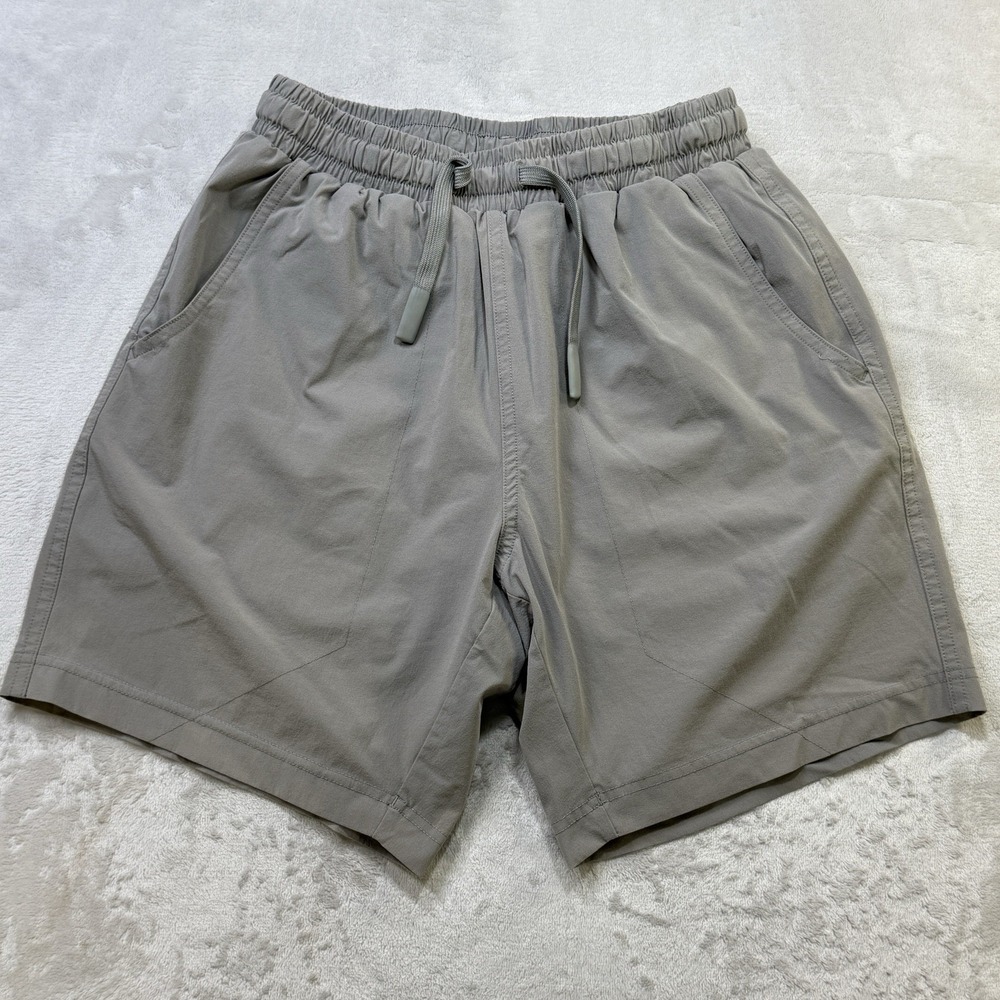 Bearbottom Men's Athletic Shorts Gray Lined Stretch Training Gym Size S 7"